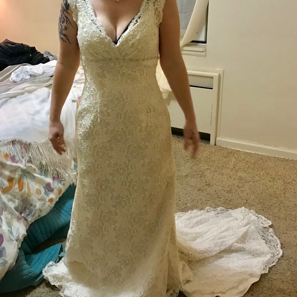 David’s Bridal Lace wedding dress
